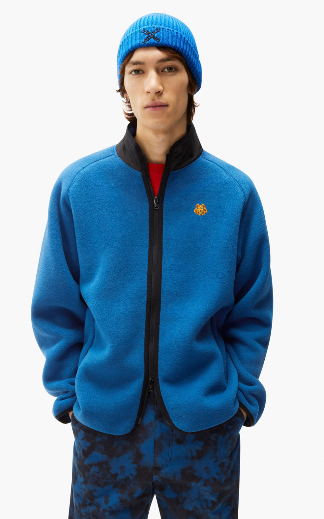 Kenzo Zipped fleece Træningstrøje Herre - Kongeblå Blå DK-555785